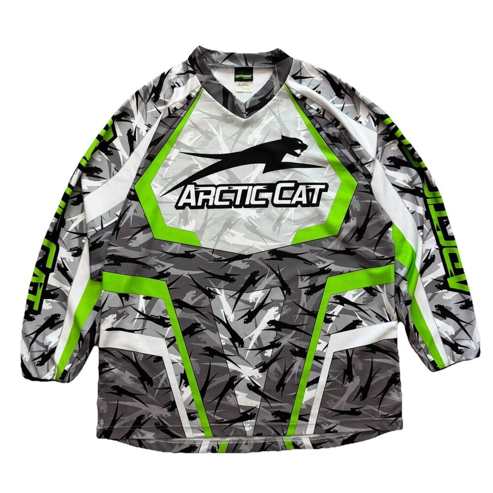 Arctic Cat Arcticwear Snowmobile Jersey Size XL Moto Snowcross Poly Multi-Color
